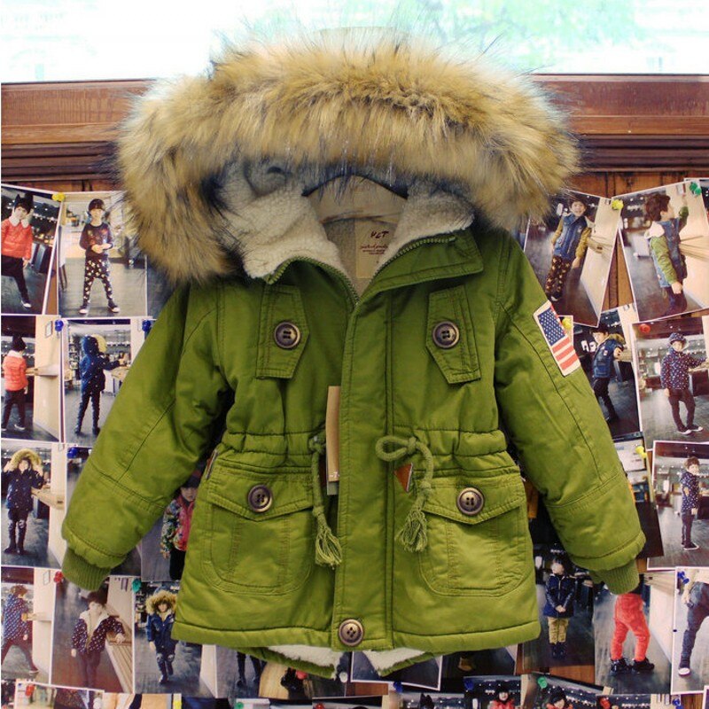 Jaqueta de inverno masculina 6wbt020, casaco de inverno com zíper quente, grosso para meninos
