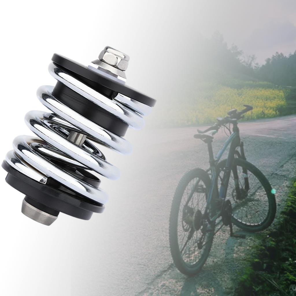 Stainless Steel Rear Shock Absorber Bike Damper for Folding Bike: Spring Silver 