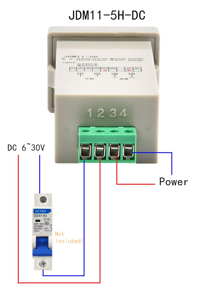 Digitale Zähler JDM11-5H/6H DC 6-36V AUF/OFF NPN Sensor Schalter Eingang 5/6 Ziffern elektronische Arbeits Power DC12/24/36 AC110/220: JDM11-5H-DC AC220V