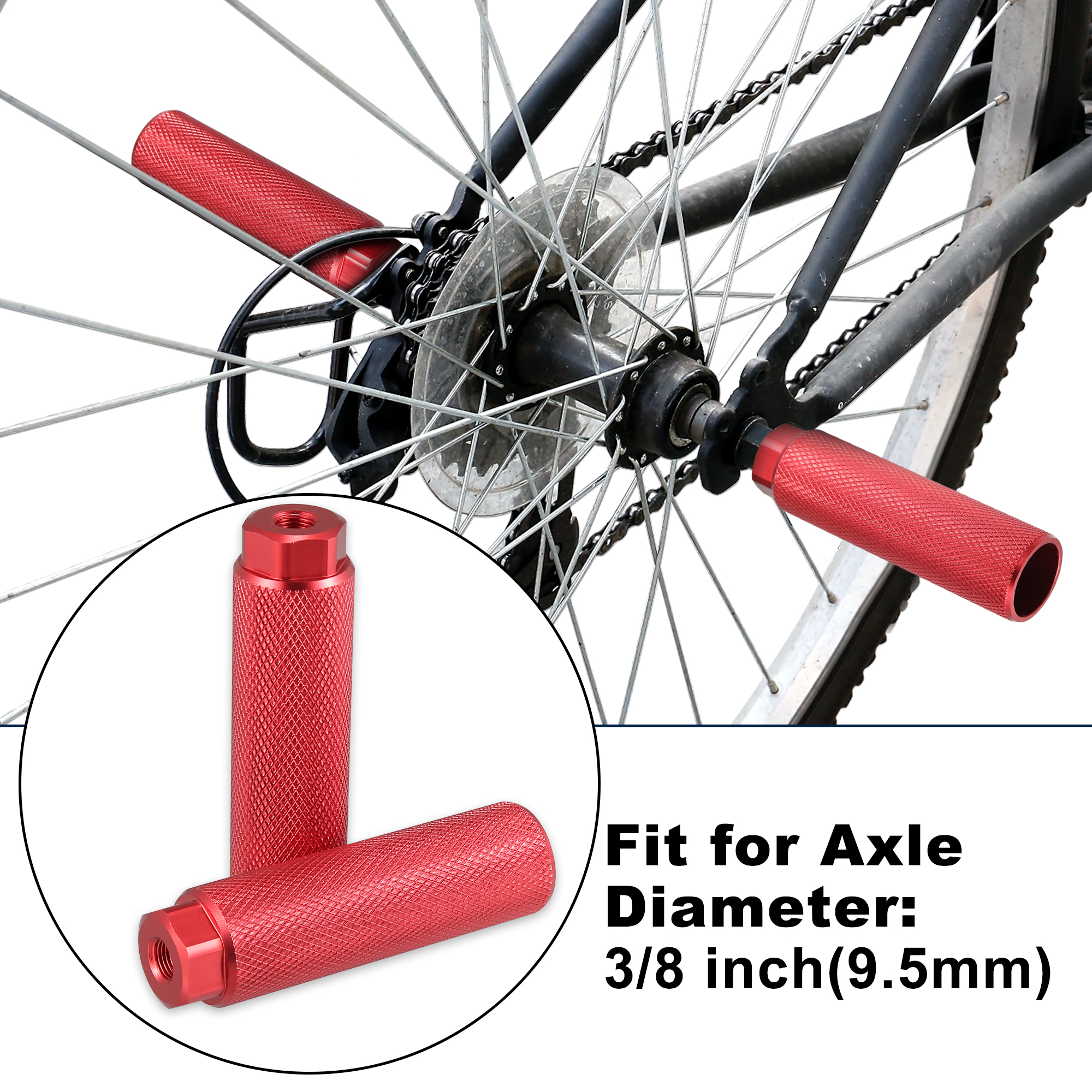 X Autohaux-pedales antideslizantes de aleación de aluminio para bicicleta de montaña y carretera, pedales para reposapiés de eje, BMX
