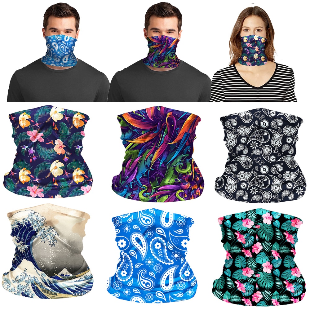 1Pc Unisex Elastische Hoofd Gezicht Halsbeenkap Tube Bandana Sjaal Stofdicht Bandana Half Gezicht Sjaals Outdoor Fietsen Accessoires