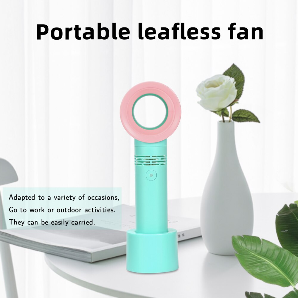 Mini Ventilator Creatieve Bladloze Handheld Fan Mini Draagbare Usb Oplaadbare Fan Multifunctionele Draagbare Desktop Kleine Ventilator