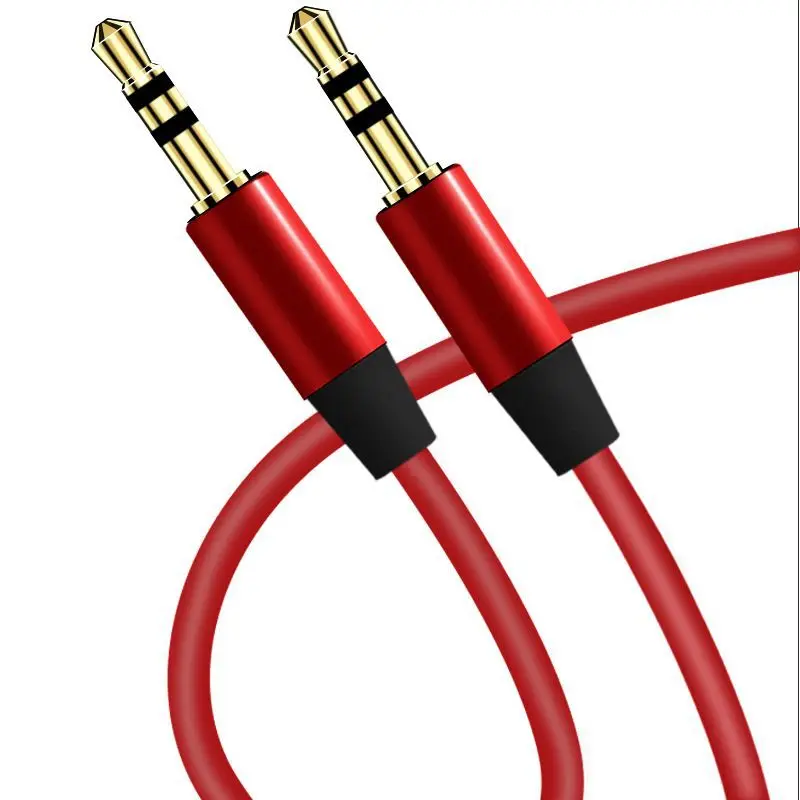 3.5mm Jacek audio przedłużacz kabla pozłacany 3.5mm męnarty na 3.5mm męnarty kabel Aux robić samochodu Xiaomi głośnik słuchawkowy pomocniczy