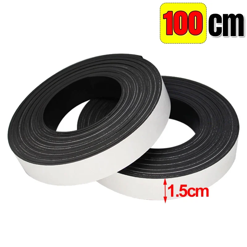 10-1Rolls Strong Magnetic Tape Strip Universal Self Adhesive Flexible Sticky Magnet Tapes For Fridge Whiteboard DIY Crafts Tools: 11m / Orange