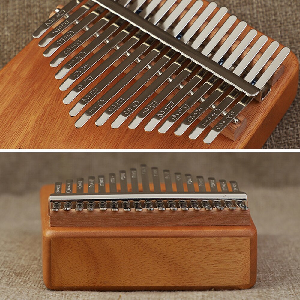 Instrumento Musical portátil Kalimba de madera con 17 teclas y dedo pulgar africano