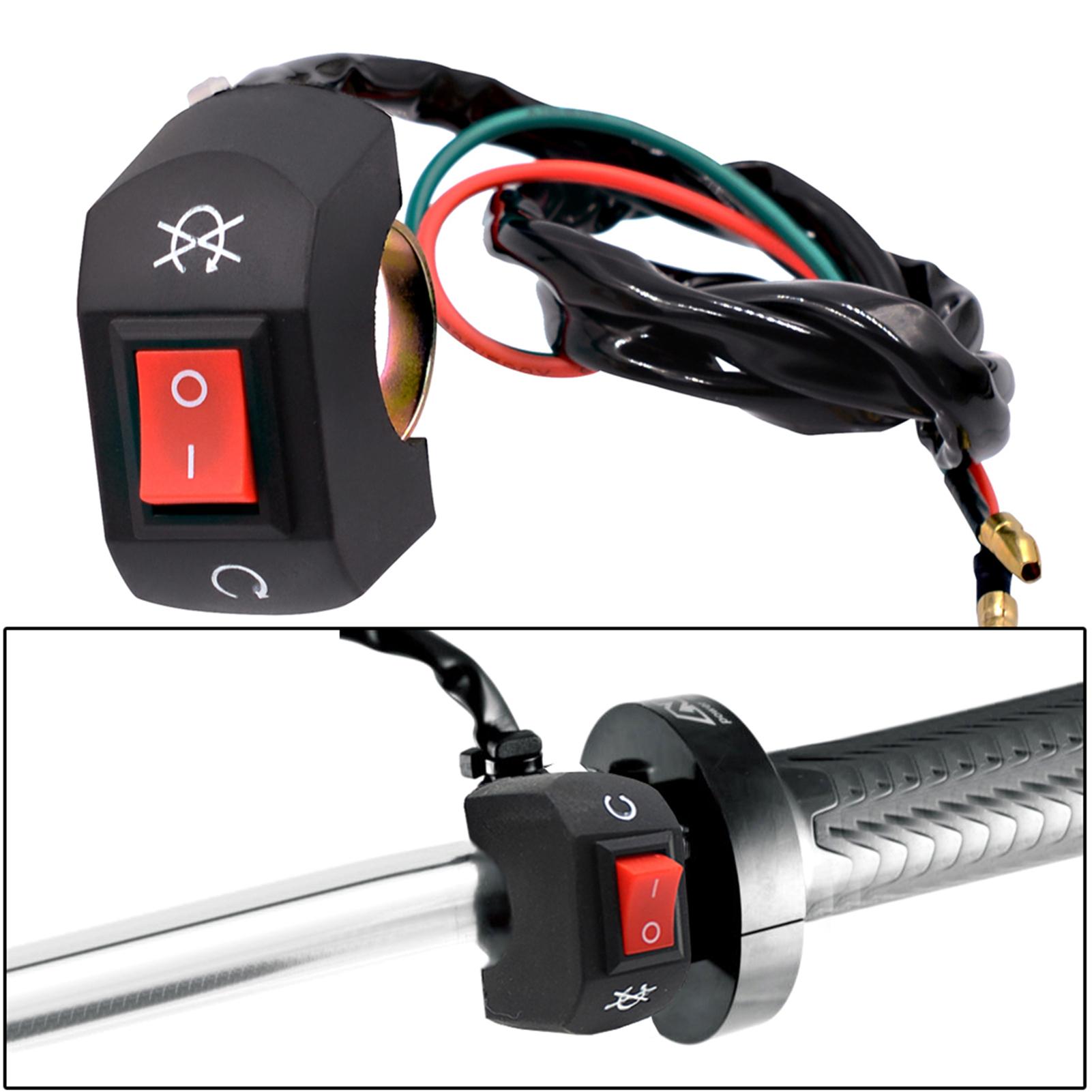 Universal Motorcycle Scooter ATV Handlebar Kill Switch On/Off Button Connector