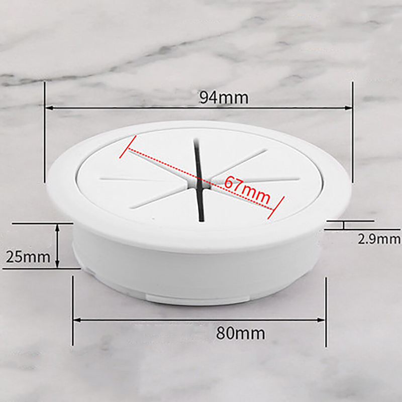 Câble de table à œillets en caoutchouc ABS pour ordinateur de bureau, trou de fil bien rangé, capuchon, prise multicolore, diamètre 53mm, 60mm, 80mm: MULTI