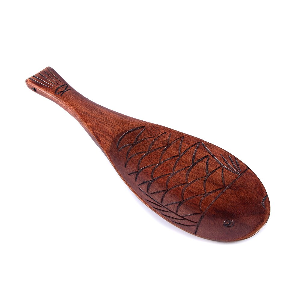 1 Pcs Vis Vorm Rijst Lepel Servies Keuken Houten Lepel Koken Tool