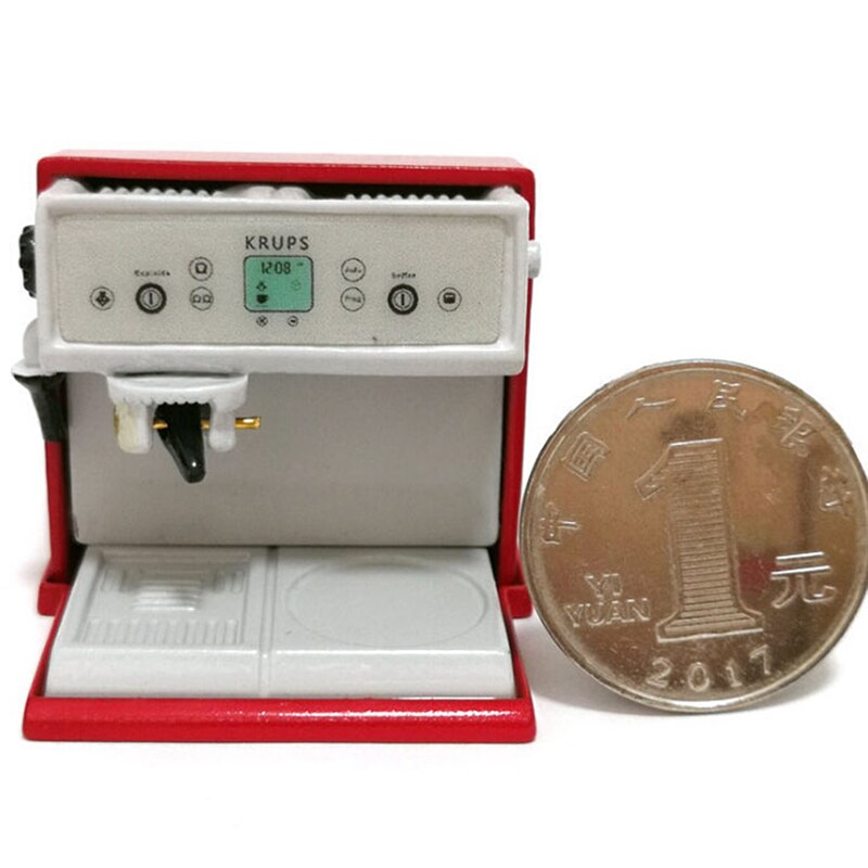 Maßstechen 1:12 Puppenhaus Hause DecorMetal Kaffeemaschine Simulation Küche Möbel Puppe Haus Miniatur Zubehör