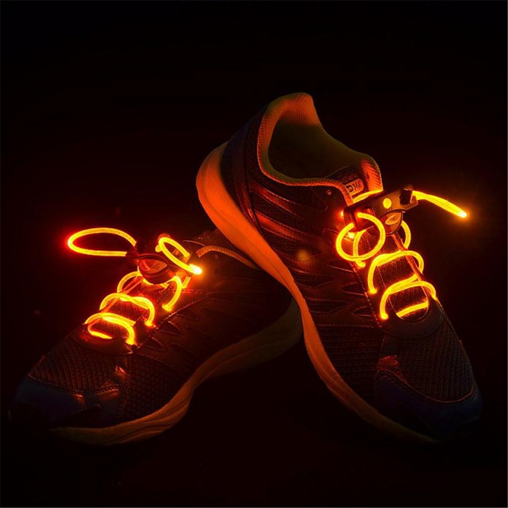 1Pcs Neon Led Light Veters Schoenen Band Glow Stick Lichtgevende Schoenveter Accessoires Feestartikelen Multi-Kleur: Orange