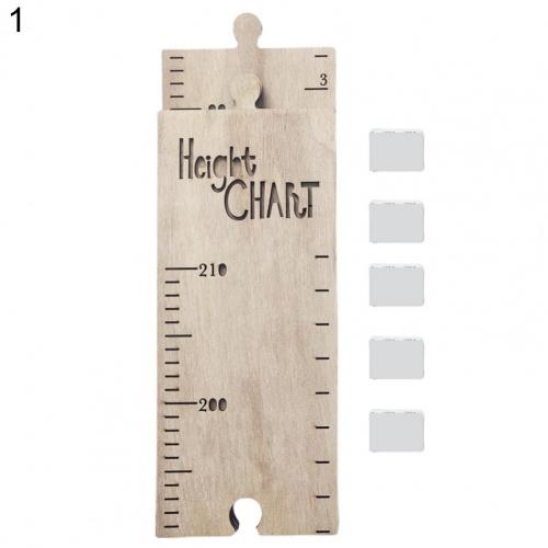 1 Set Great Height Charts Wall Decorations Height Ruler Nordic Style Reusable Wooden Height Growth Chart Wall Ruler: 1