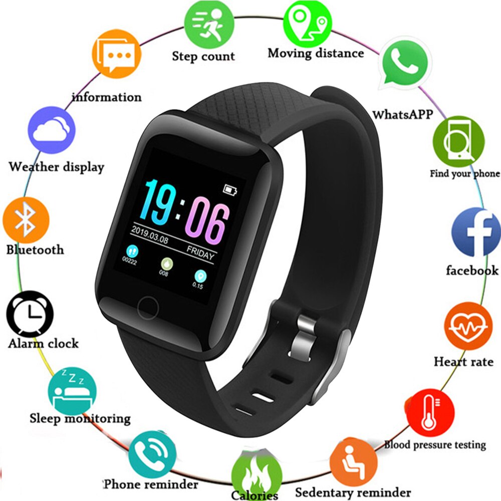Original MoreFit 116 Plus Smart Watches Sport Smart Watch Wristband Heart Rate Monitor D13 Smartwatch VS Y68 D20 Smartwatches
