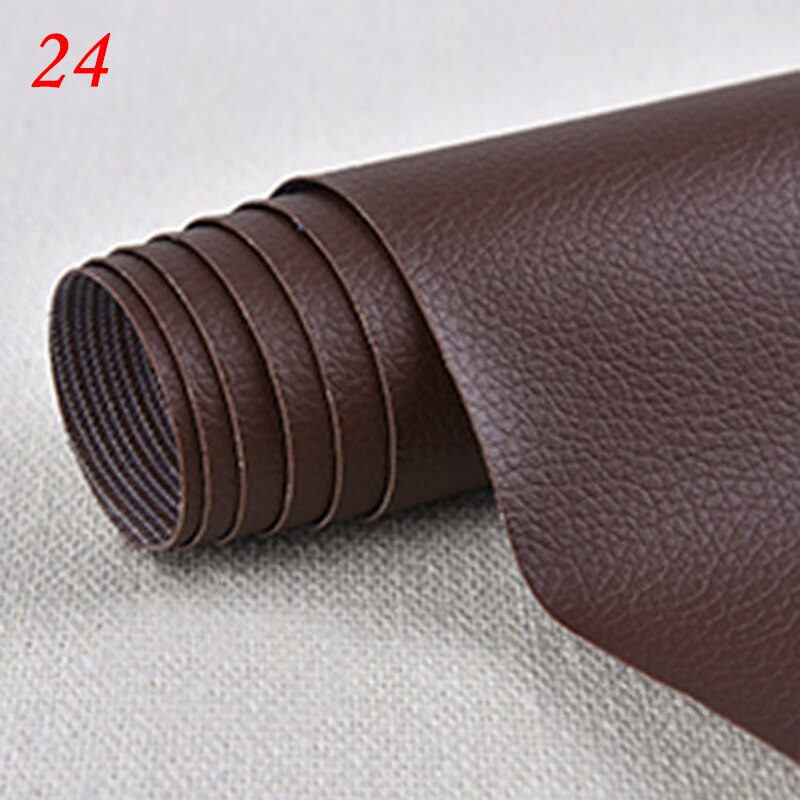Litchi pu couro sintético 50x137cm, litchi auto adesivo falso couro tecido para costura saco de laço broches sofá carro material diy: 24
