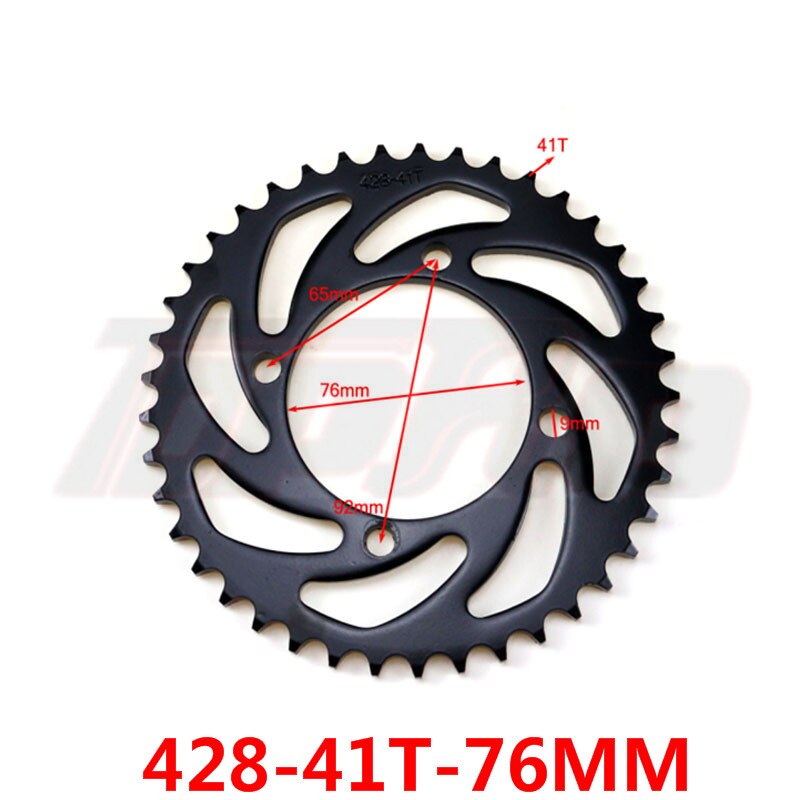 Motorcycle 37T/41T/46T 420/428/520 Chains Sprockets Rear Sprocket Cog For 110/125/140cc ATV Quad Dirt Pit Bike