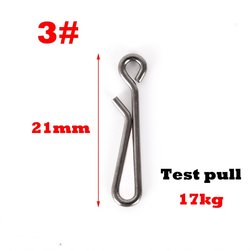 50Pcs/Lot Stainless Steel pin Hanging Snap Tackle Tools connector pin brooch fishing swivels Accessories tackle fishhooks 6025: 03