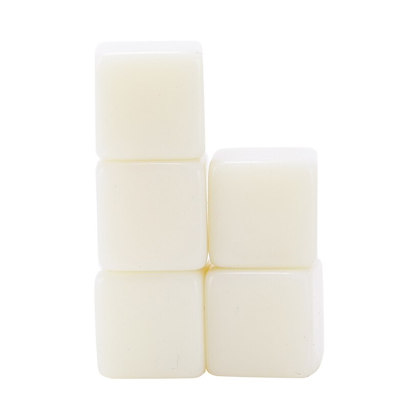 5Pcs D6 Dobbelstenen 12Mm Sterven Zes Zijdige Tafel Gaming Dobbelstenen Leeg Voor Rollenspel Speelgoed