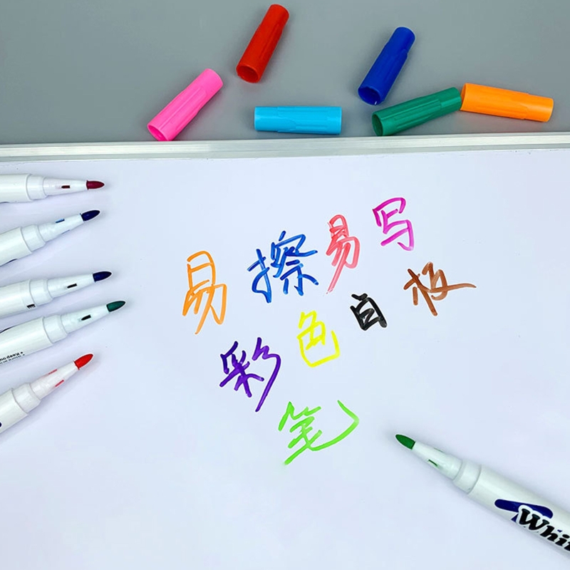 12 Pcs Colorful Markers Erasable Whiteboard Markers Colored Marker Pens for School Teacher Student Office Chalkboard Whiteboard