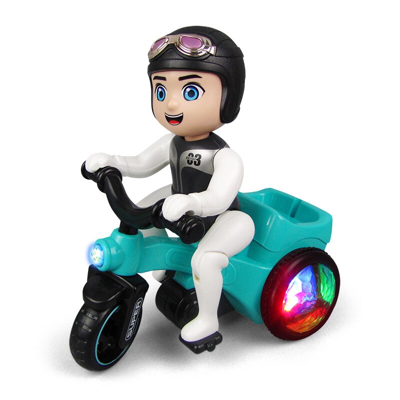 Electric Tricycle Puzzle Car Toy Music Light Electric Cartoon Boy Music Lighting Electronic Toys With Sound Children