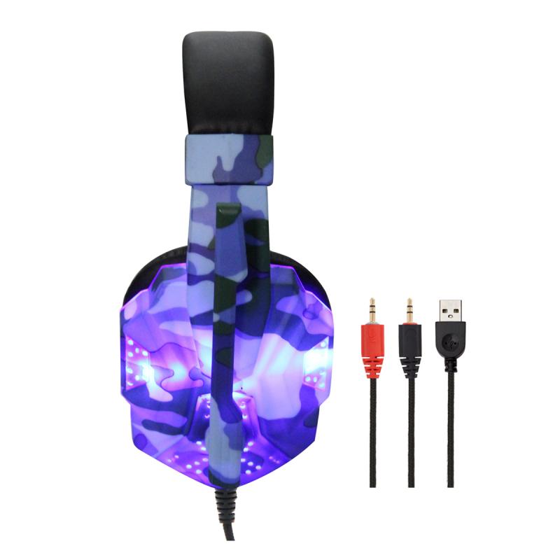 Wireless Camouflage Gaming Headset Gamer Stereo Head-mounted Headphone Computer Earphones For PS4 PS3 Xbox