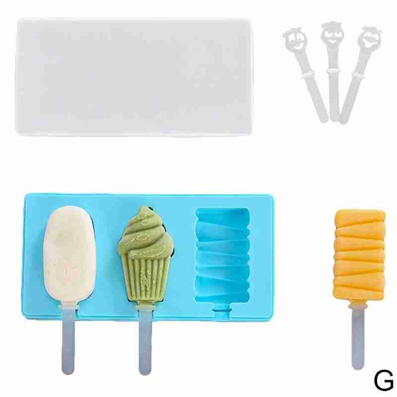 Leuke Silicone Popsicle Mold Set Diy Handgemaakte Ijs Maken Gereedschap Praktische Candy Bar Creatieve Dessert Mold Ice Cube lade: Pink