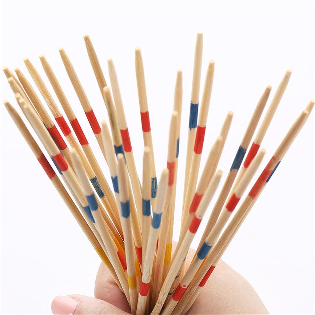 1 Set Spillikin Game Stick Baby Educatief Houten Traditionele Mikado Spiel Pick Up Sticks Met Doos Game Souptoys