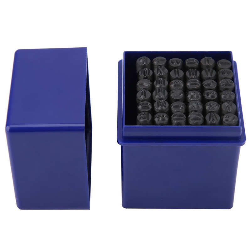 36pcs/set Steel Stamp Letter Punch 5mm Steel Alphabet Letter &amp; Number Stamp Punch Die Tool Kit Stamp Punch Die