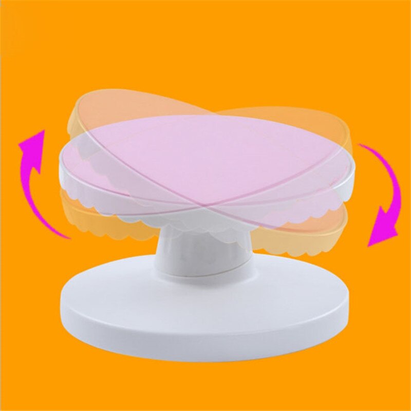 360 Degree Cake Swivel Bevel Plate Revolving Cake Sugarcraft Turntable Decoration Stand Platform turntable Baking tools