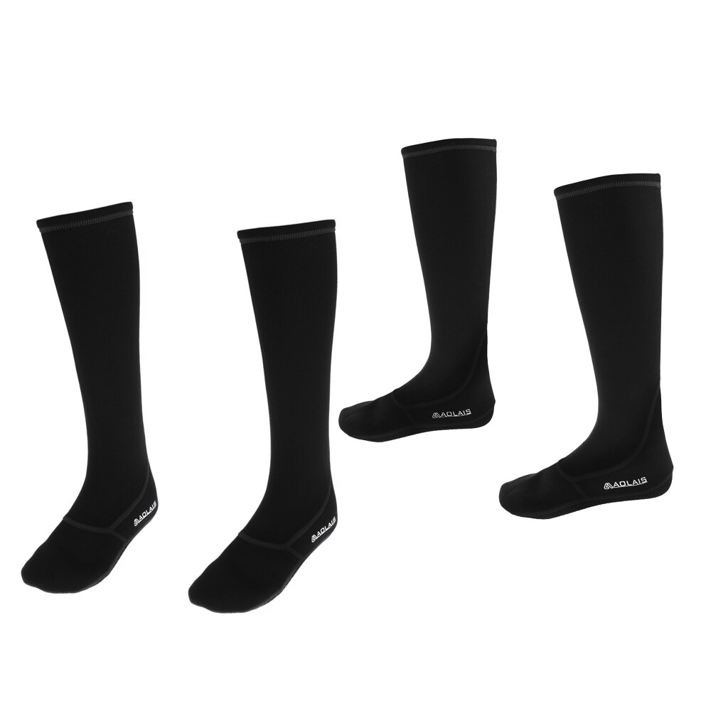 2 Paare 3MM Neopren Tauchen Socken Strümpfe Schnorcheln Stiefel, L &Ampere; M-Schwarz