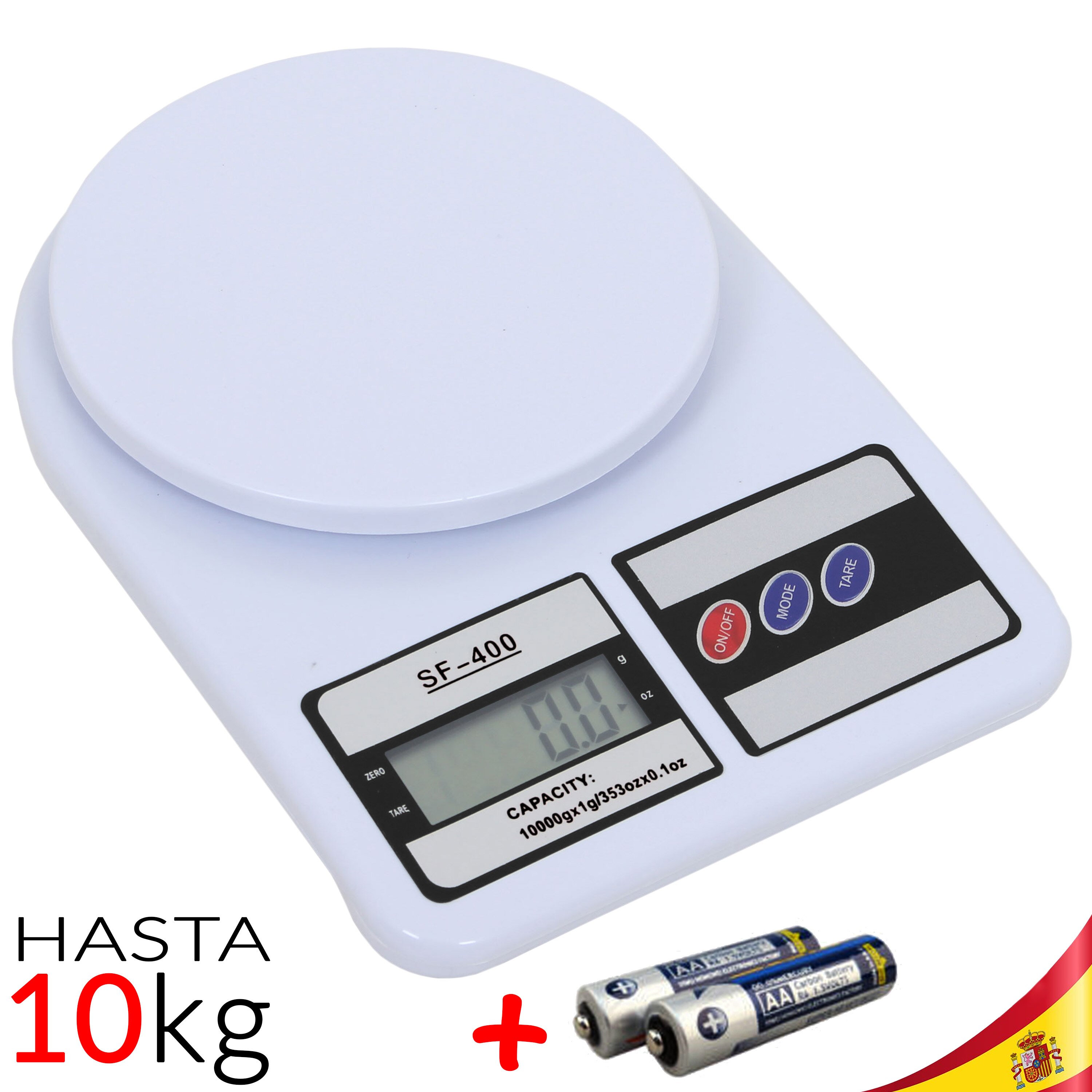 BALANZA DIGITAL PRECISION 1 gr a 10 Kg Peso COCINA bascula ELECTRONICA ABS LCD