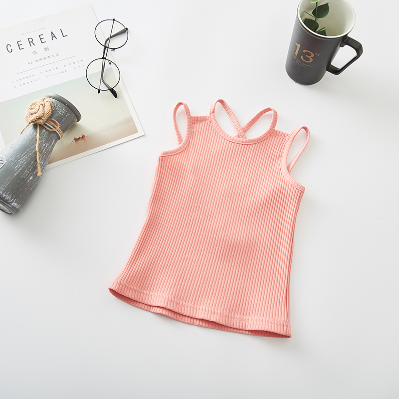 Débardeur décontracté en coton pour bébé fille, sous-vêtement pour enfant et adolescent, ZL729