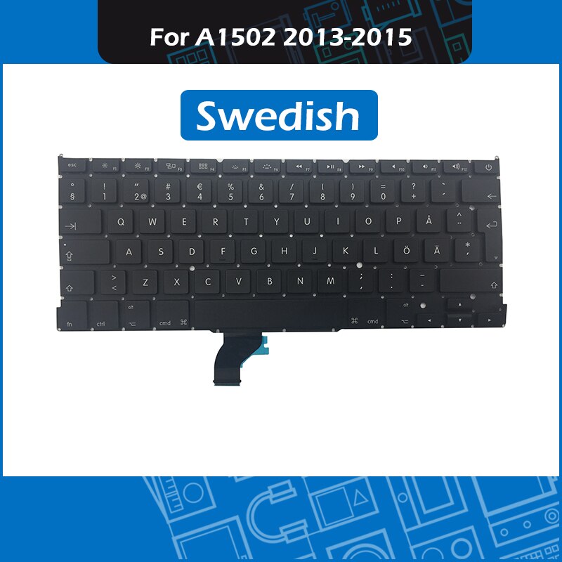 A1502 teclado de repuesto con noruego sueco suizo portugués para Macbook Pro 13 pulgadas Retina Año