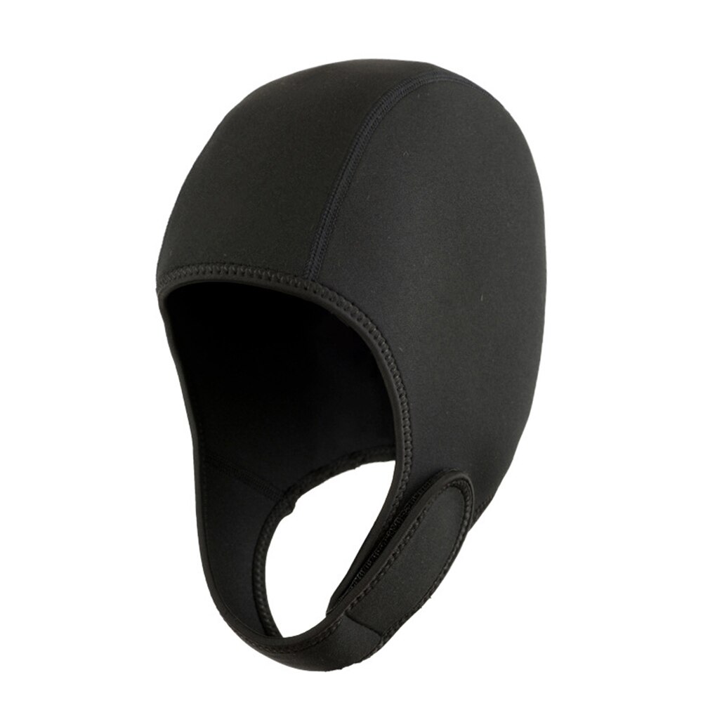 Neoprene Adjustable Beanie for Surfing Diving Kayak Rafting Snorkel Swimming Cap FK88: black