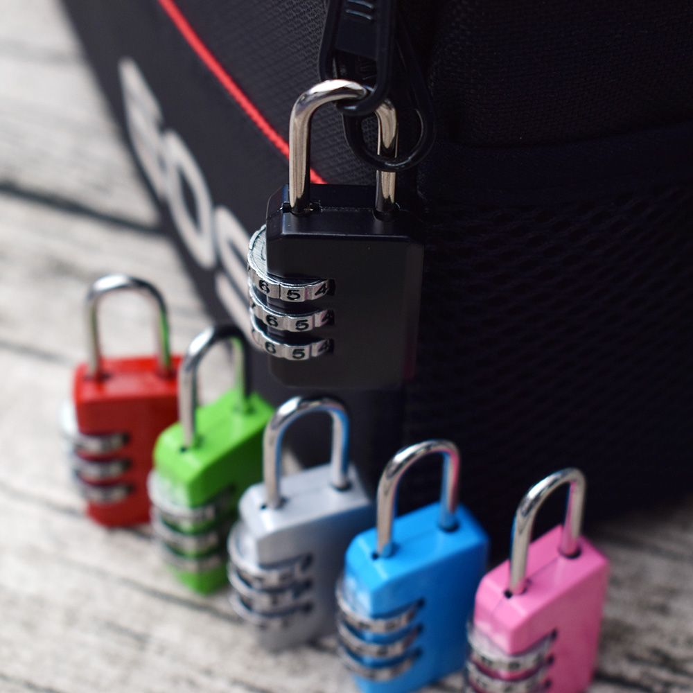 3 Dial Digit Password Combination Padlock Suitcase Luggage Metal Code Lock Mini Coded Keyed Anti-Theft Locks