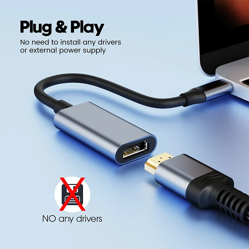 Cable adaptador Compatible con USB C a HDMI tipo C 4K USB 3,1 Cable convertidor HDTV para proyector PC MacBook Pro portátil tableta HUAWEI