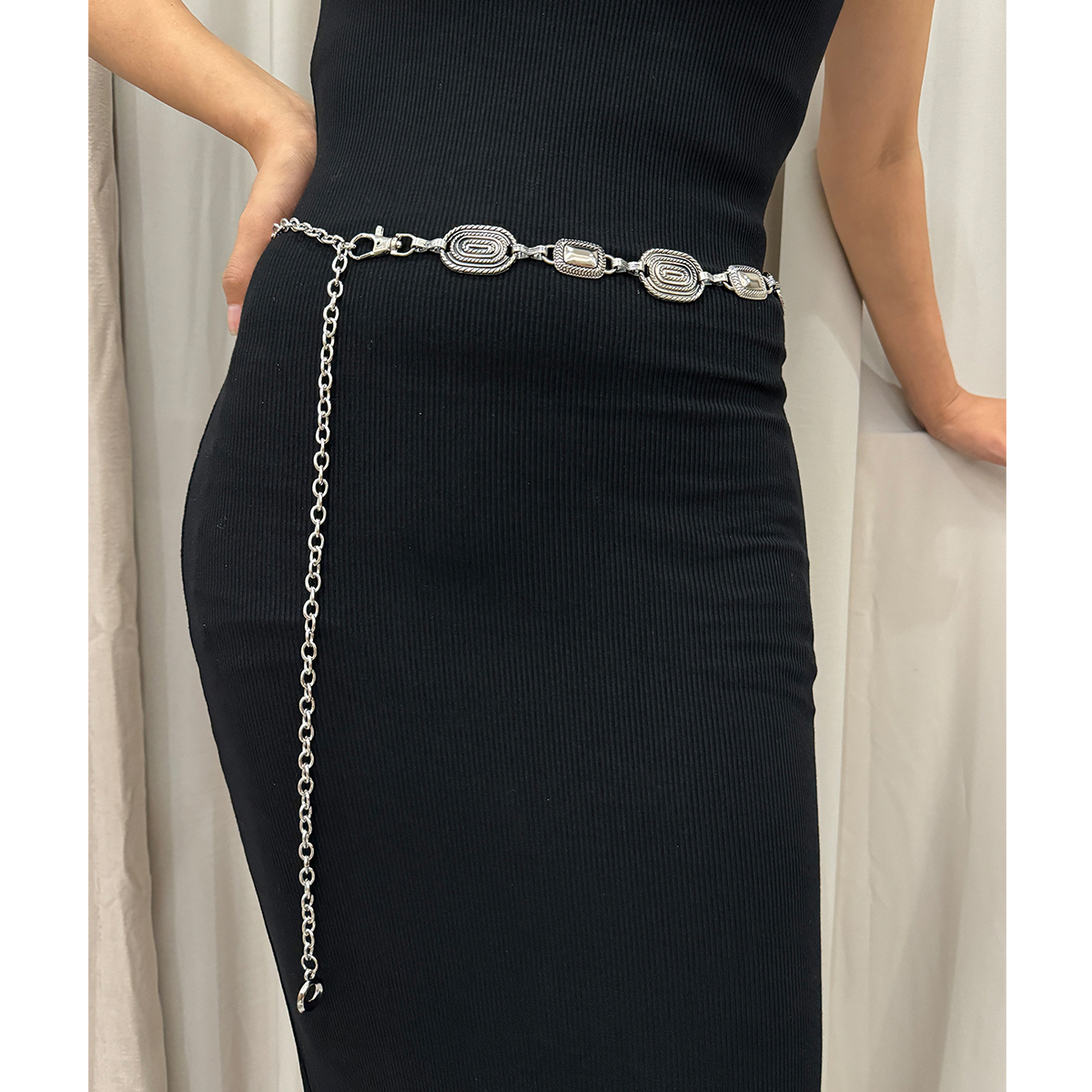 Moda ocidental y2k vestidos de corpo prata metal cintura corrente cinto boêmio designer cintos de ouro para mulheres vintage punk pant correntes