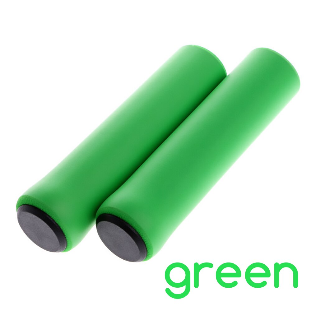 Silikone cykel greb udendørs mtb mountainbike styr greb cover skridsikker stærk støtte greb cykel del: Grøn
