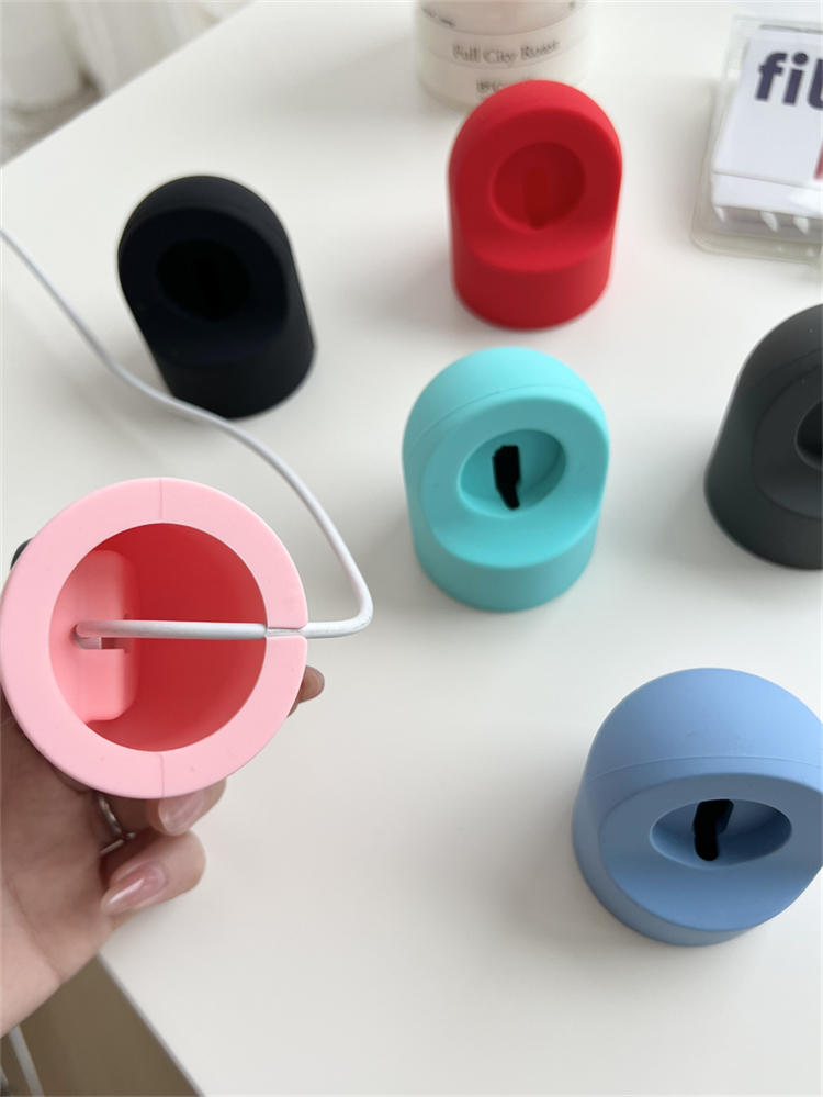 Zachte Rubberen Charger Stand Voor Apple Horloge 45Mm 41Mm 44 40 42 38 Mm Lading Accessoires Opladen Stand voor Iwatch 7 6 5 4 3 2 Se