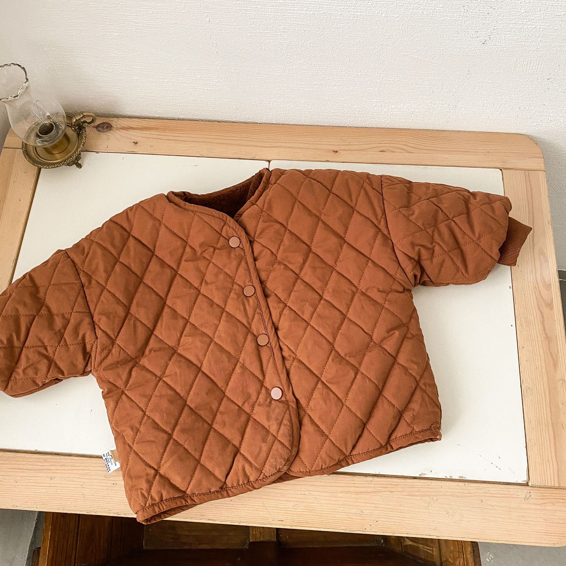 Ommda Gewatteerd vest jongens meisjes winterjas warm licht vest met capuchon outfit bodywarmer gewatteerde mouwloze jas, oranje, 9-12 Jaar