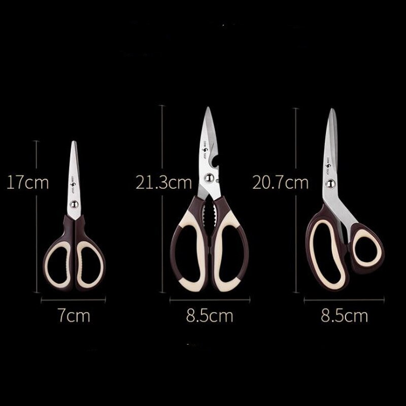 Wilona Household Kitchen Scissors Sets Removable Multi-function Food Scissors Stainless Steel Cut Chicken Bones