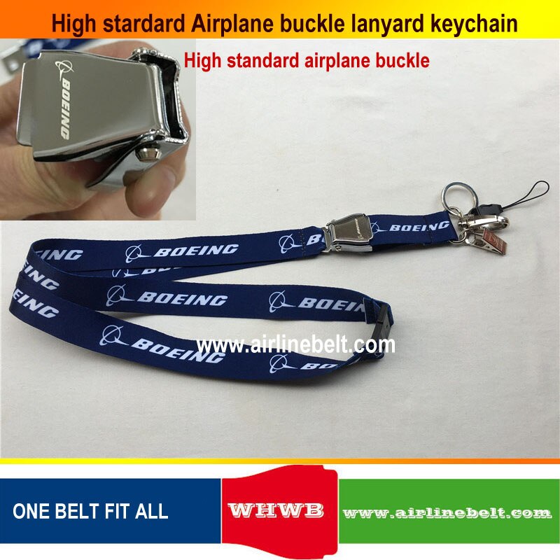 Porte-clés Airbus Boeing, corde de boucle d'avion, pour pilote, clip à fermoir à ressort, pour équipage porte-carte d'identité: B4
