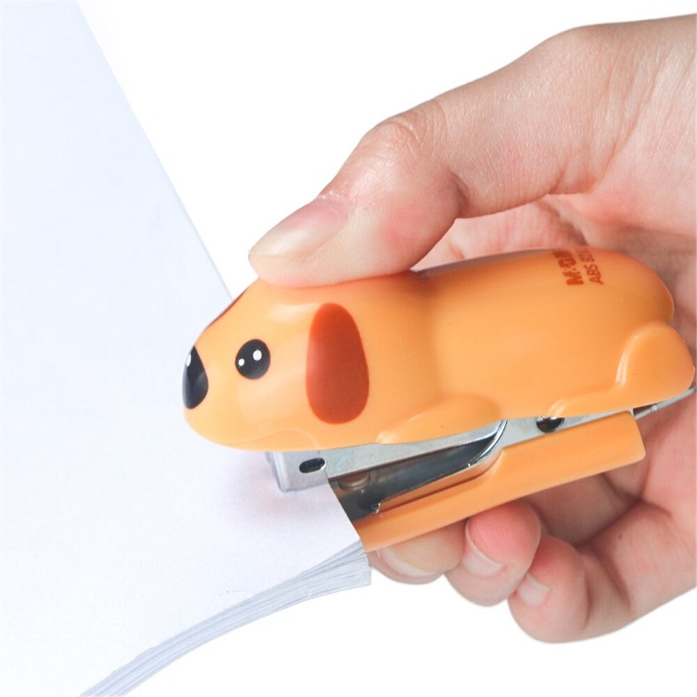 Cute Kawaii Cartoon Dog Shape Stapler Set Paper Binding Binder School Office Supplies Stationery Engrapadora Papeterie