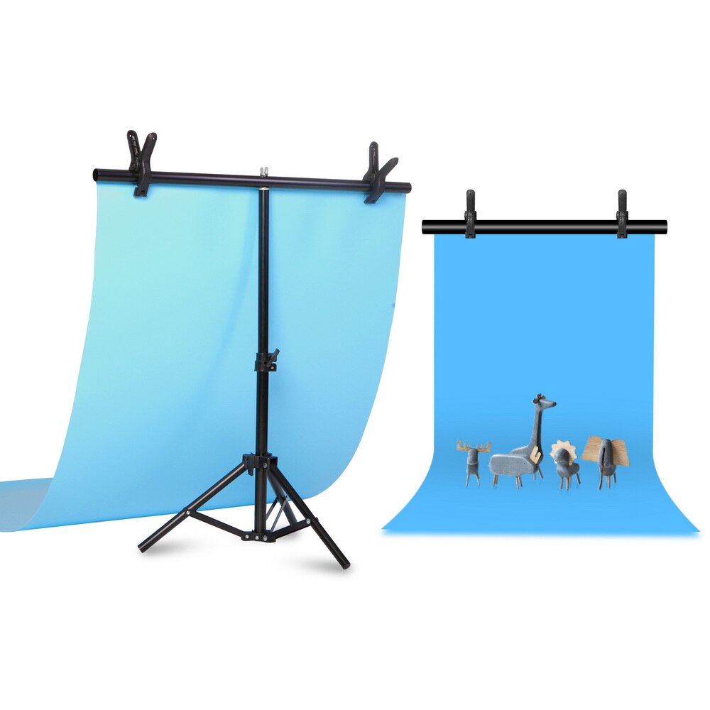 Fond cadre photographie toile de fond en forme de T Support de fond système arrière-plans en métal pour studio photo