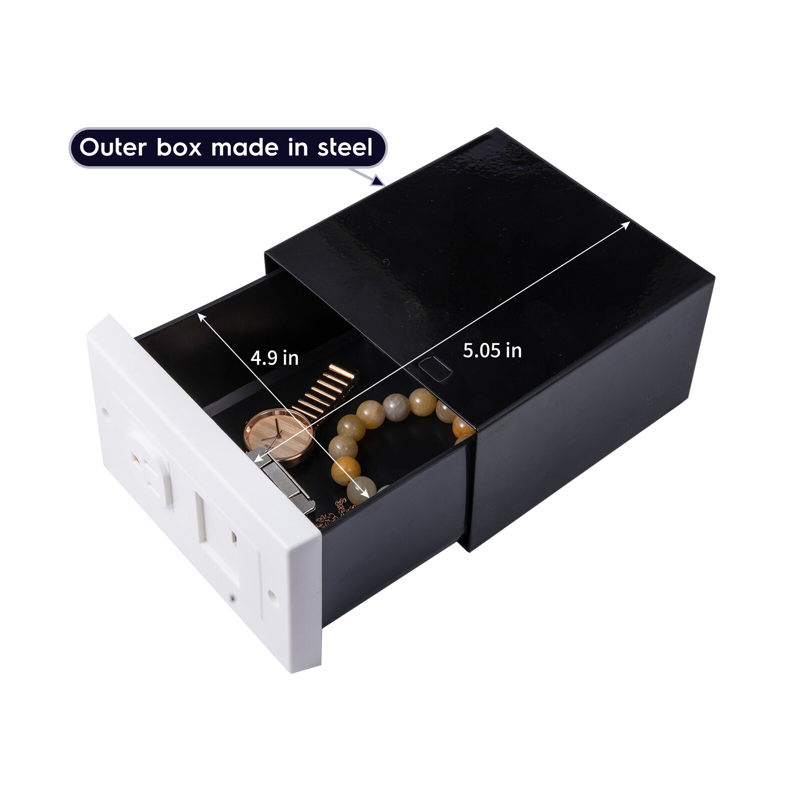 Imitation Double US Plug American Standard Socket Wall Safe Security Secret Hidden Stash Box