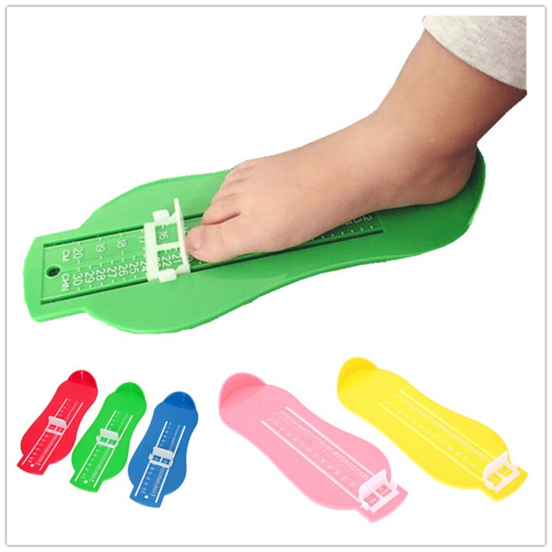 Infantil da criança do bebê criança pés comprimento crescente medição régua subscript pé ferramenta transferidor escala do bebê criança pé medida sapatos