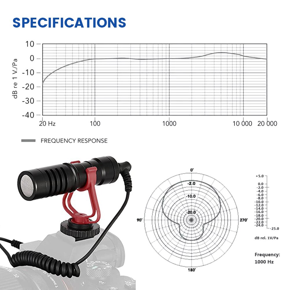 Condenser Microphone Kit 3.5mm Plug Home Stereo MIC Universal Recording Microphone Mic for SLR Cameras Camcorders Voice Recorder