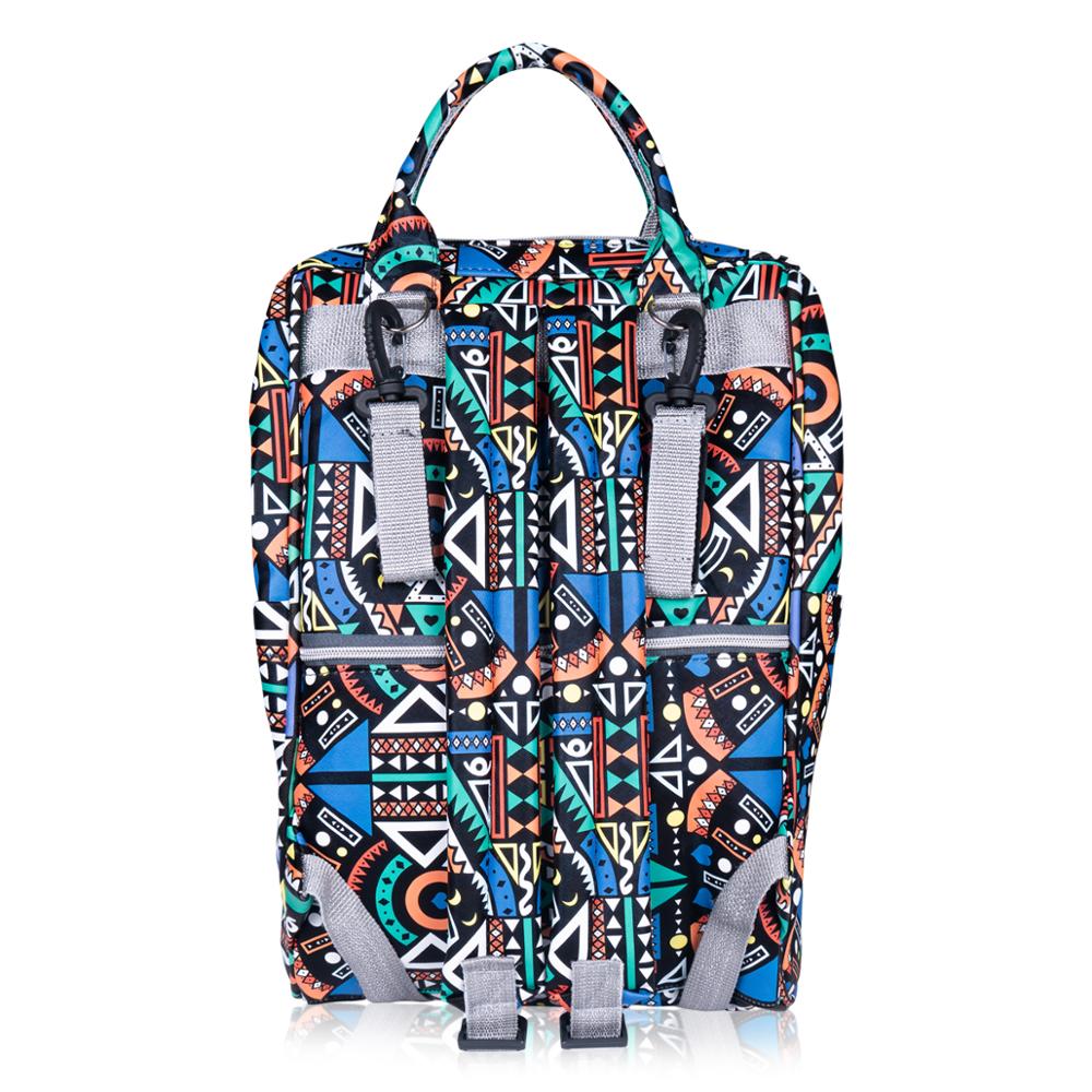 Nar Baby Diaper Bag - Organiser - Faux Leather - Ethnic Patterned - Rainbow Model