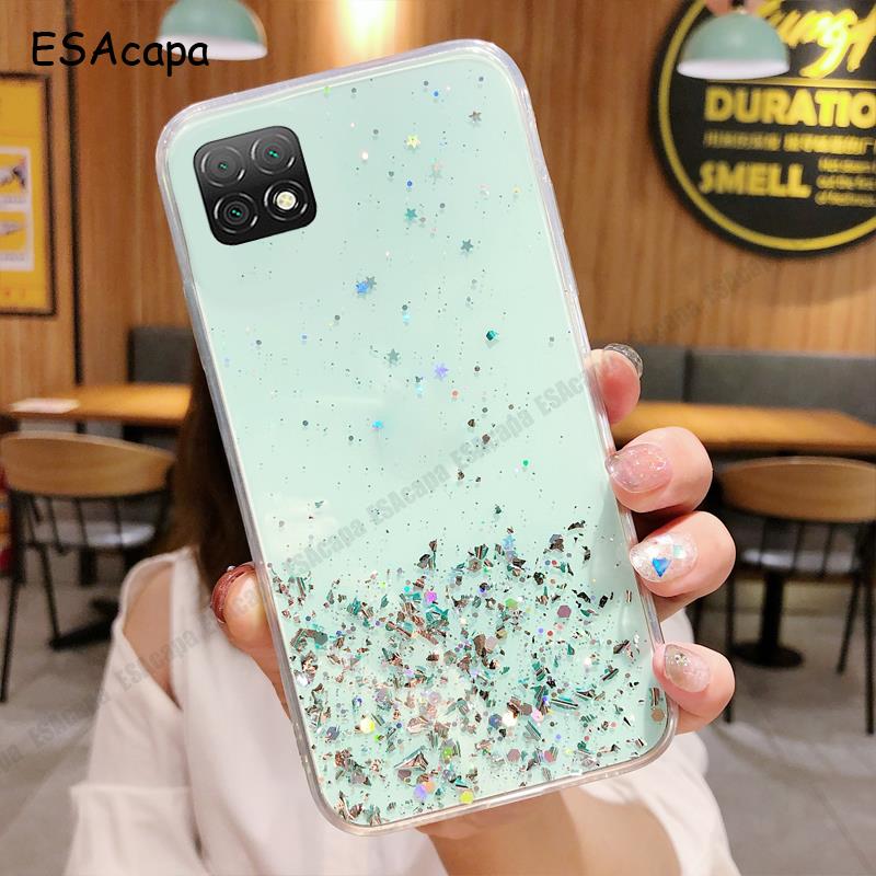 Custodia Glitter oro trasparente per Huawei Nova Y60 Cover posteriore antiurto in Silicone morbido opaco per HUAWEI NOVA Y60 WKG-LX9: For Huawei Nova Y60 / green