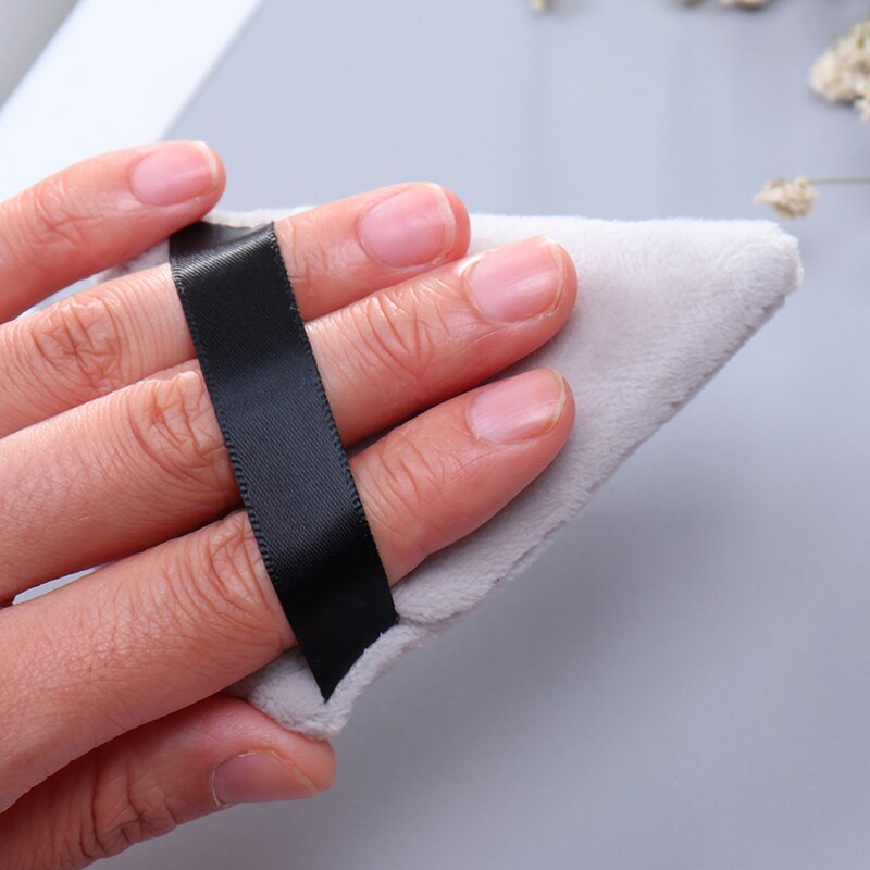 Mini Triangle Velvet Facial Face Puff Cosmetic Makeup Cotton Satin Puffs Sponge