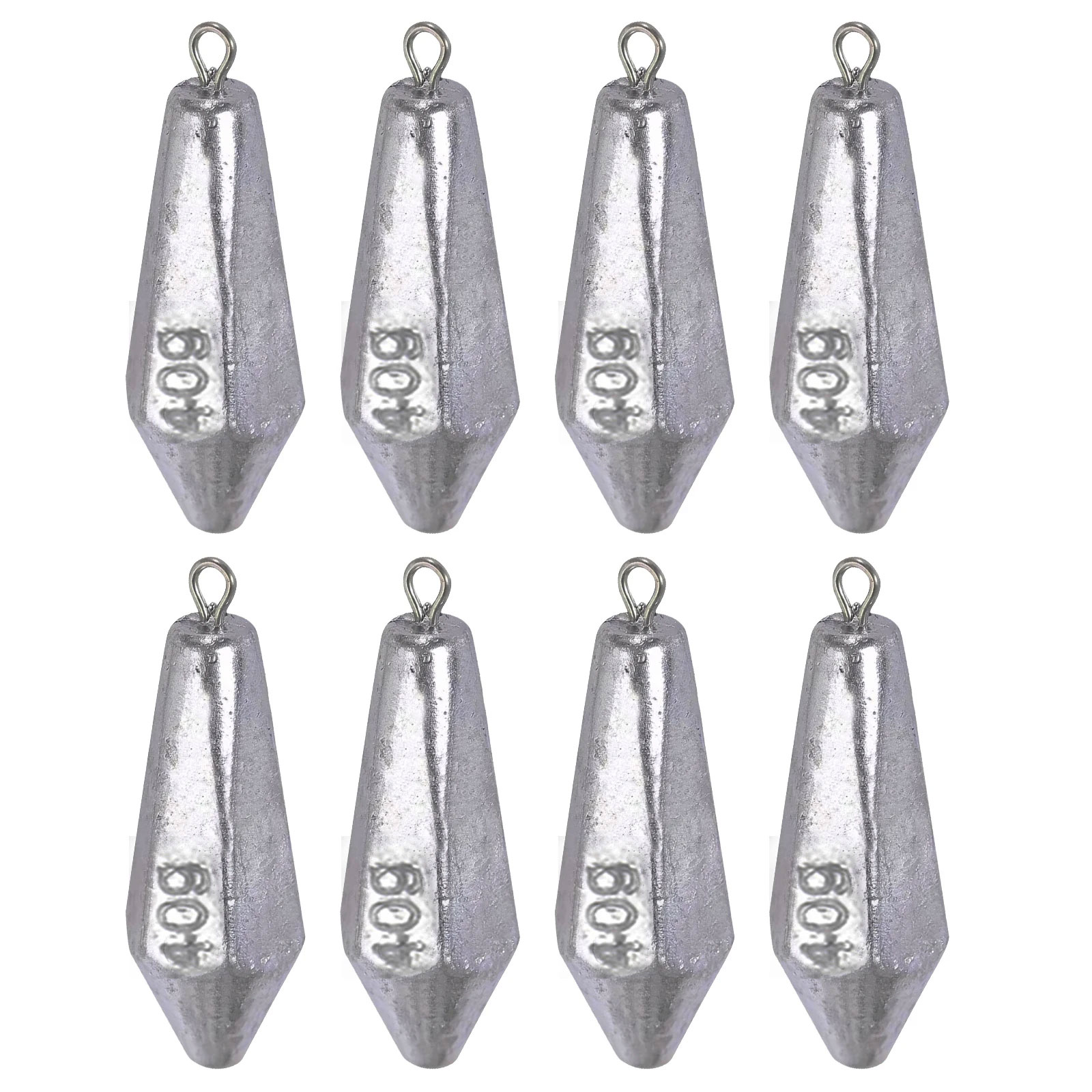 Kit de plomos de pesca de 100g, 6 uds., 20g-80g, pesos de pesca, forma Hexagonal, fundición, tiro de gota, peso largo y aerodinámico: YELLOW
