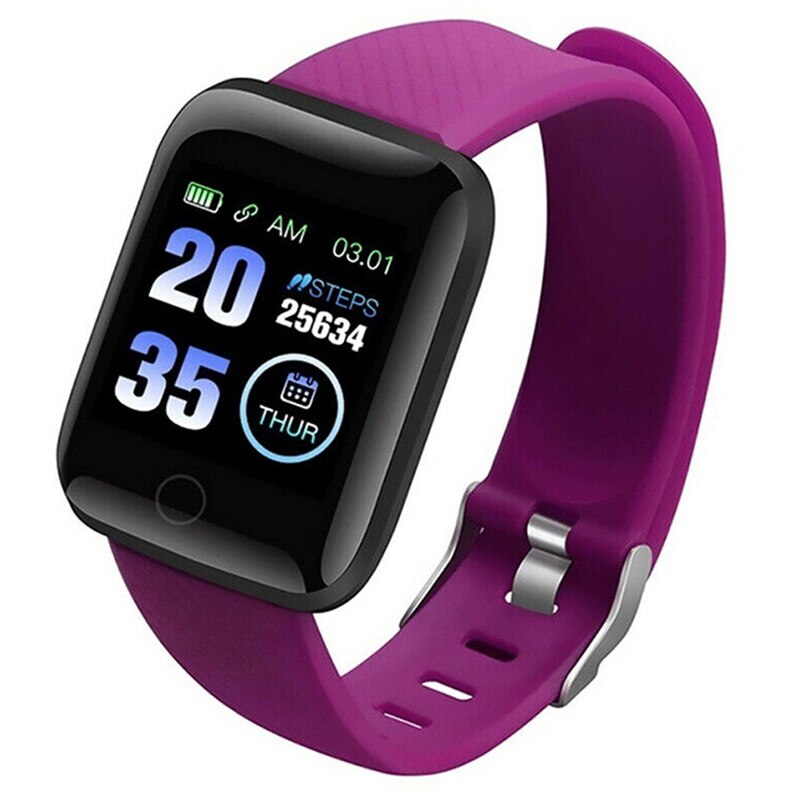 Smart Armband Bluetooth 4.2 Bloed Zuurstof Stappenteller Calorieën Verbrand Slaap Monitor Sport Horloge H-Best: Paars